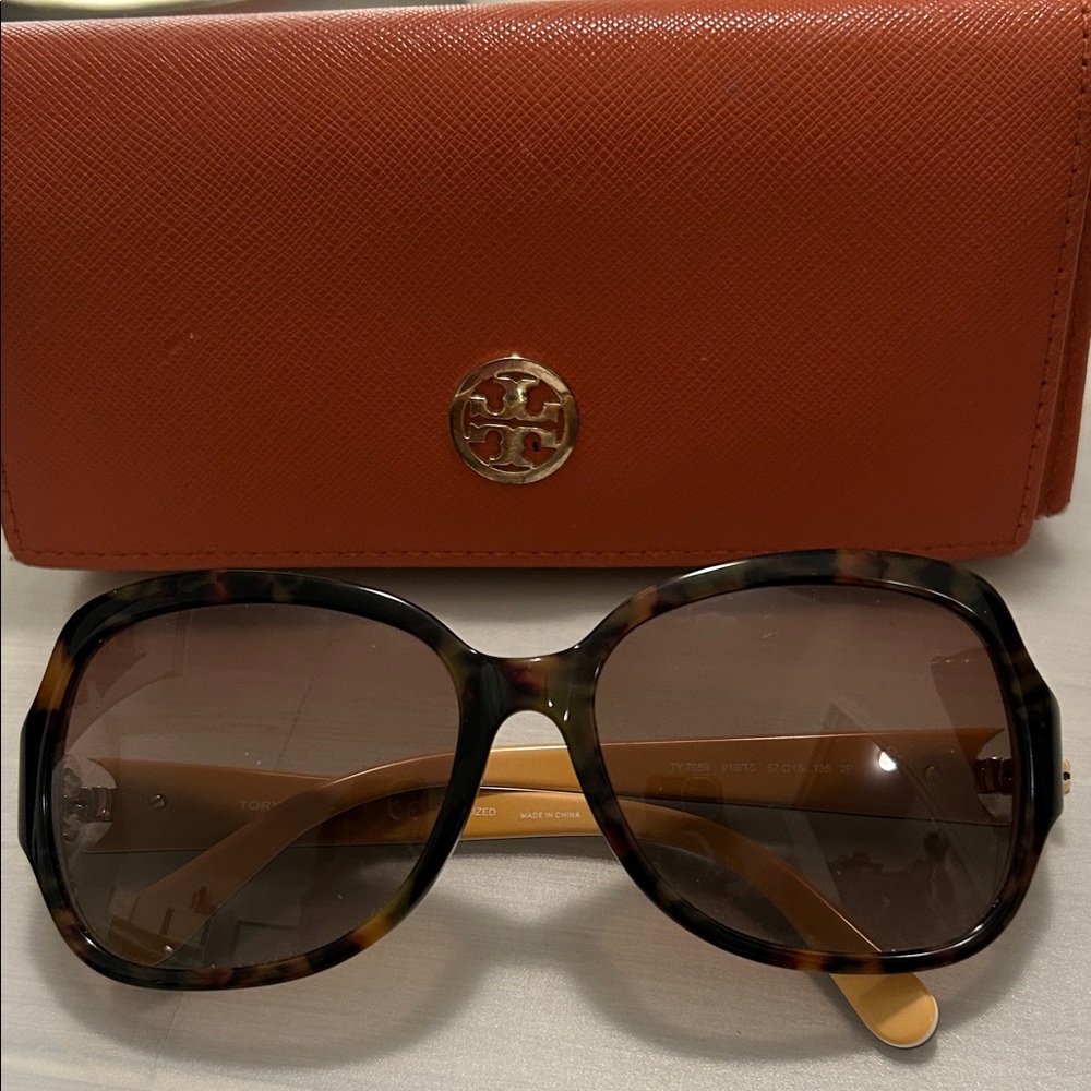 Tory Burch Tortoise Sunglasses with Amber Lenses